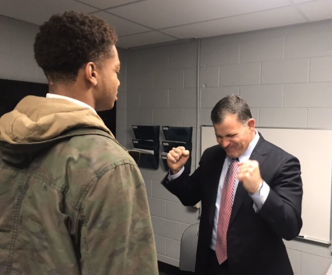 VinelandFB's tweet photo. The moment Tyreem Powell told Coach Schiano the good news!
@RFootball @GregSchiano @ReeeemX_ https://t.co/h1uwDwv7u4