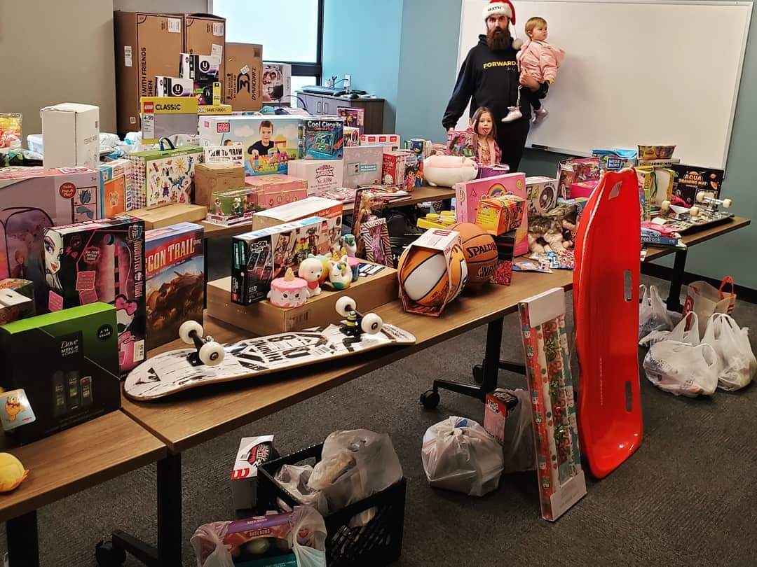 88_IROC's tweet image. Family, friends and #YangGang made this happen. @fatlittlefishy made this happen. There's no stopping her when her mind is made up. I'm so happy to call her mine

This is what over $3000 of gifts looks like for the kids at the @MICAHHouse_IA

Thanks #YangGang!

#PledgeForHumanity