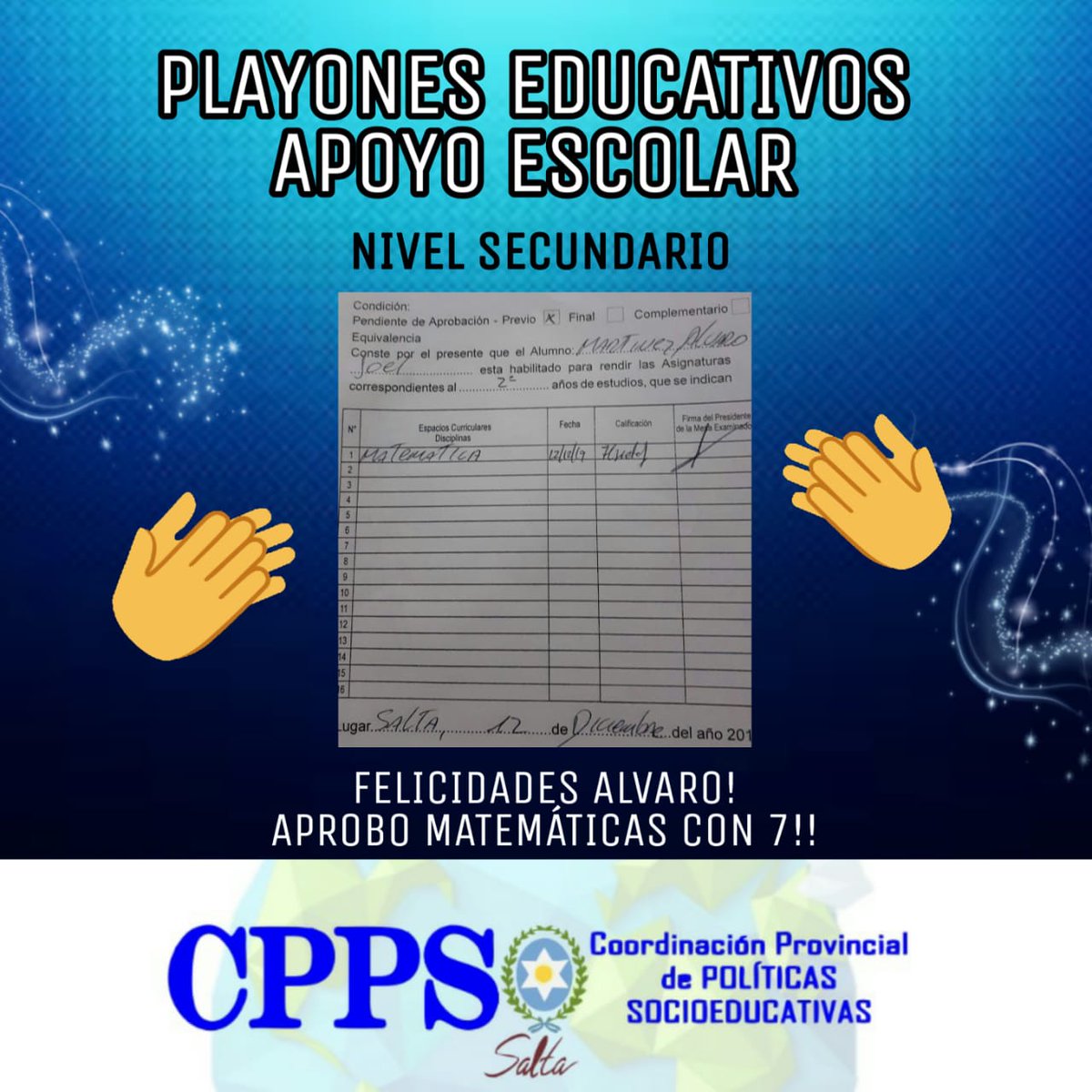 Cada día son más los adolescentes puedan rendir y aprobar sus materias previas gracias al acompañamiento de #EducadoresComunitarios en los diversos #PlayonesEducativos <a href="/fguillesaavedra/">GUILLERMO SAAVEDRA</a> <a href="/AlancayDel/">CAROLINA ALANCAY</a> <a href="/SaltaEduca2030/">Salta Educa 2030</a> <a href="/GustavoSaenzOK/">Gustavo Sáenz</a>