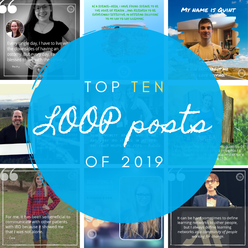 ImproveCareNow's tweet photo. Top 10 LOOP Posts of 2019 🎉
https://t.co/KlOY4U1kTE
#InTheLOOP #ImproveCareNow #Community #LearningNetwork #StoriesMatter #TalkingAboutIBD #LifeWithIBD https://t.co/vqi9sOceFH