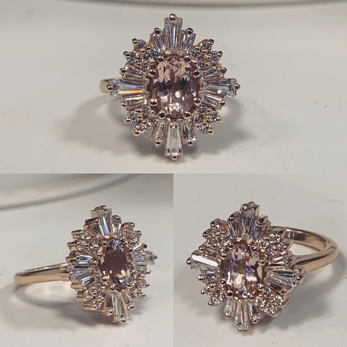 tresorjewelers's tweet photo. We got all the feels with this morganite masterpiece ! #morganite #morganitering #ring #customring #diamonds #moissanites #love #saltlakecity #gatewaymall #unionheights @shopthegateway @shopunionheights https://t.co/iYQAq1441l