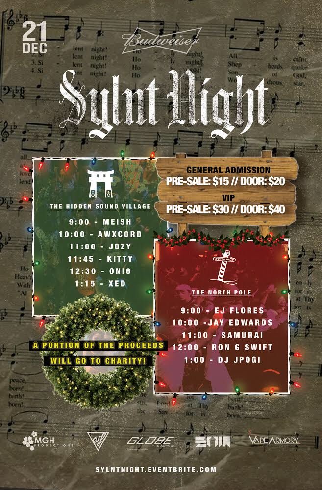 STRAIGHTUPJED's tweet photo. SYLNT NIGHT 🎄

@joseuntalan_ - Mr. Guam
Ron G Swift - Wrexxshop OG
@DjSamurai671 - Most Handsome

DON’T SLEEP! WE’RE GIVING AWAY (2) TICKETS!

1) Like, RT this post 

2) Quote this with a charity to donate some of our proceeds to! 

⚡️⚡️⚡️⚡️⚡️⚡️⚡️⚡️⚡️⚡️ https://t.co/BYHuVpYvl0