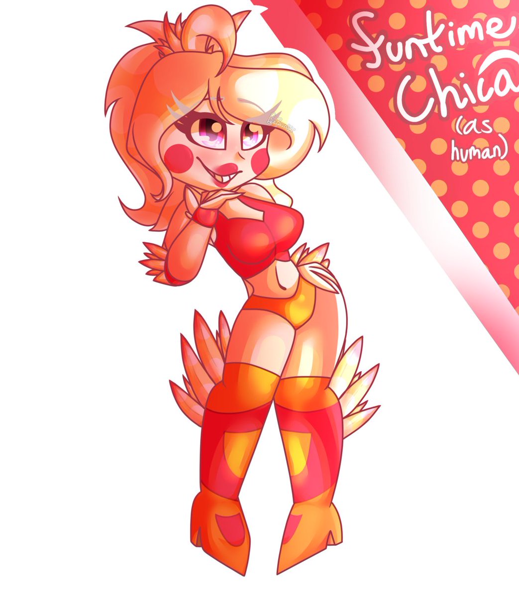 Funtime chica as a human c. #fnaf6. #art. #digitalart. #funtimechica. #digi...