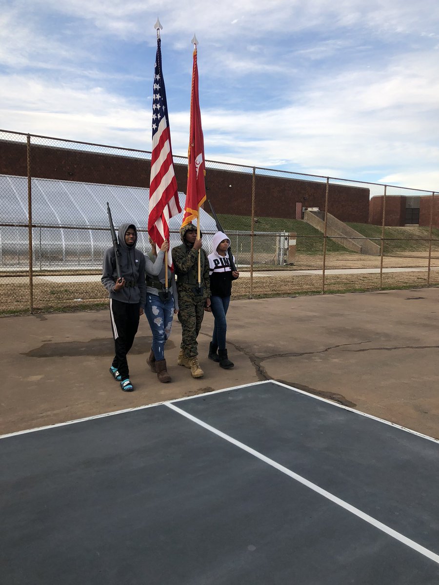 PMcjrotc's tweet photo. The cadets of the Color Guard and Drill teams have been practicing hard in preparation for the Holly Days parade this Saturday. https://t.co/Rw223sT5r8