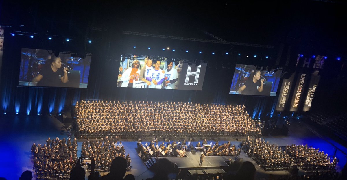 meverhart26's tweet photo. What an uplifting, inspiring, all-the-feels night watching @harmonycolumbus celebrate 10 years. Seeing my daughter be part of this amazing group of 1,000 beautiful voices fills my heart. #forharmony https://t.co/YzQ2oQ413e
