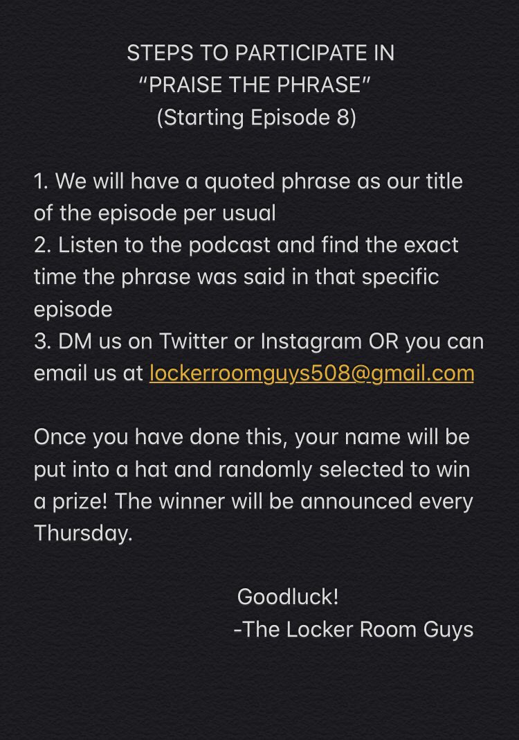 the_LRGs's tweet photo. Praise The Phrase starting up this week! Here are the steps to participate. Tune in to episode 8 releasing tonight! #PraiseThePhrase https://t.co/6U7Ags4YnO
