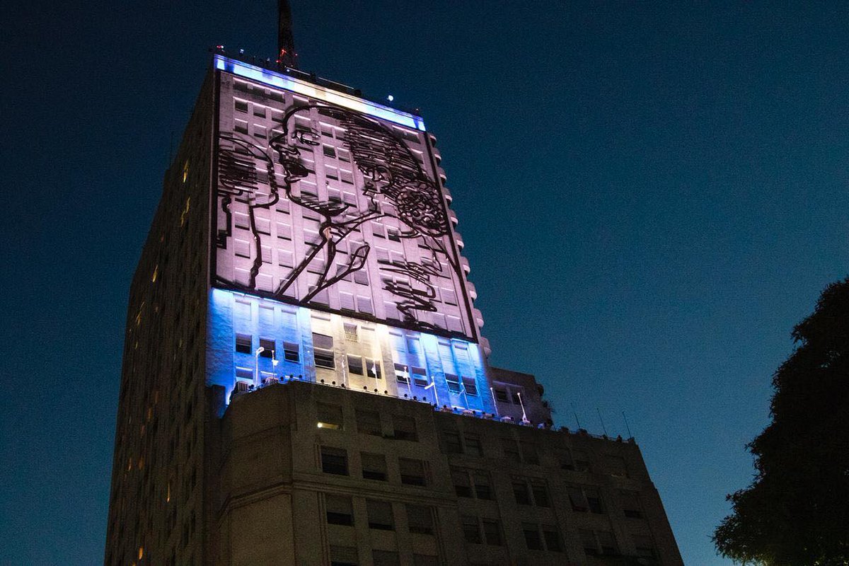 #Evita vuelve a iluminar el histórico edificio que comparten el <a href="/MDSNacion/">Ministerio de Desarrollo Social de la Nación</a> y @msalnacion.