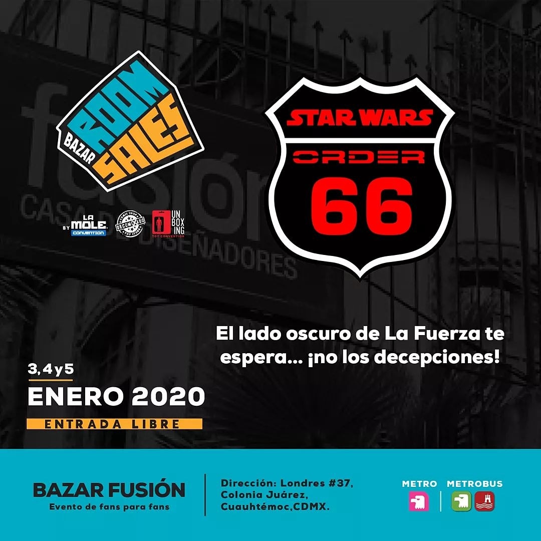 lamolemx's tweet photo. ¡La marcha imperial sonará con todo, gracias a la presencia de la @ORDER66MEXICO en nuestro #RoomSalesBazar! No pierdas la oportunidad de poner tu blaster a las órdenes del Imperio (y de tomarte una buena foto) https://t.co/yrBYMoj0UE