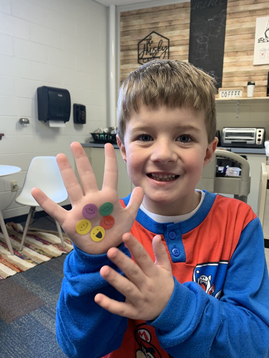 Sometimes the reward is high 5’s, some days the student gets to be the SLP and teach ME, other days we jump while we work- but this day, this student EARNED FIVE STICKERS!!! 😮 #HappyHillendale #findthemotivation #schoolbasedSLP