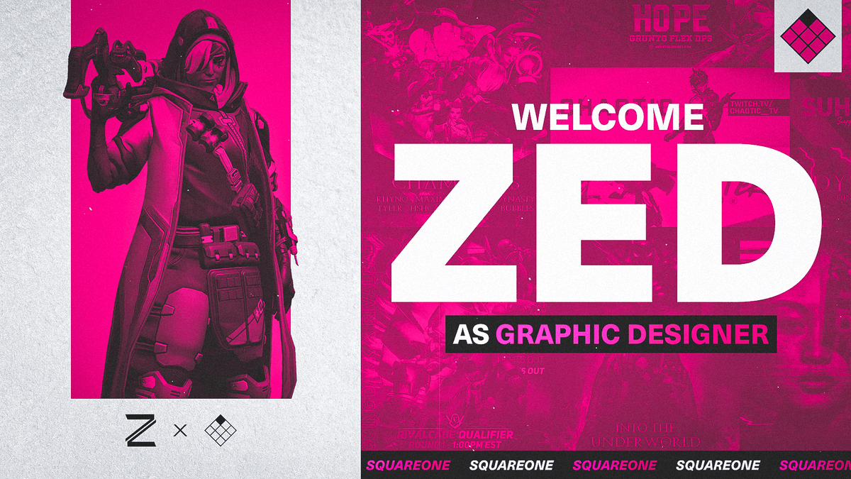 SquareOne_OW's tweet photo. Whos excited to see @DesignedbyZed's insane graphics this coming season? We definitely are! https://t.co/Bm5R5HQDVg