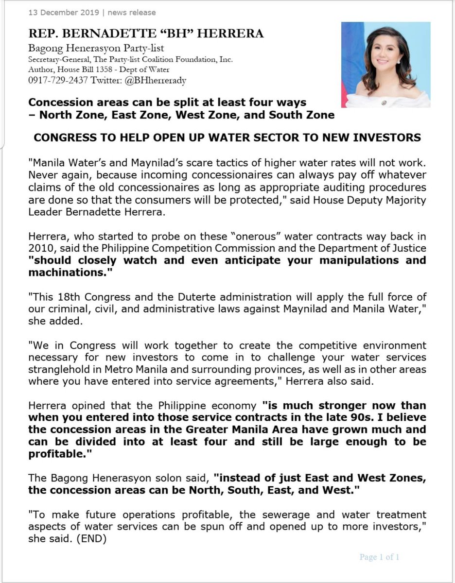 mclobramonte's tweet photo. Rep. @BHherrerady said, "instead of just East and West Zones, the water concession areas can be North, South, East, and West." https://t.co/fk5FUrRGUA https://t.co/kCSQZl6Txd