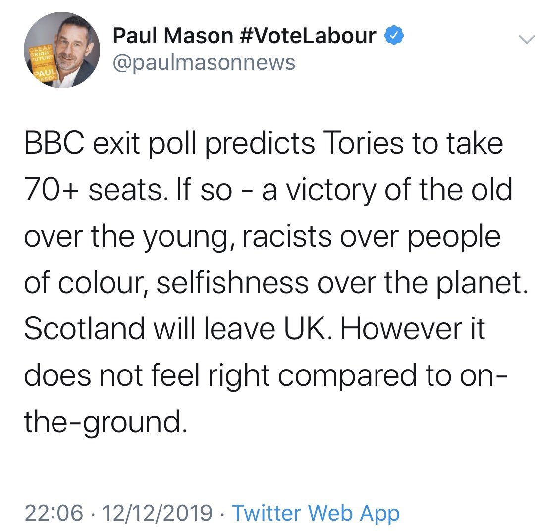 TitaniaMcGrath's tweet image. Following tonight’s devastating election results, it’s time for the left to reflect. 😞

We have clearly failed to win over the hearts and minds of our fellow citizens.

The obvious conclusion is... we didn’t call them racist often enough.