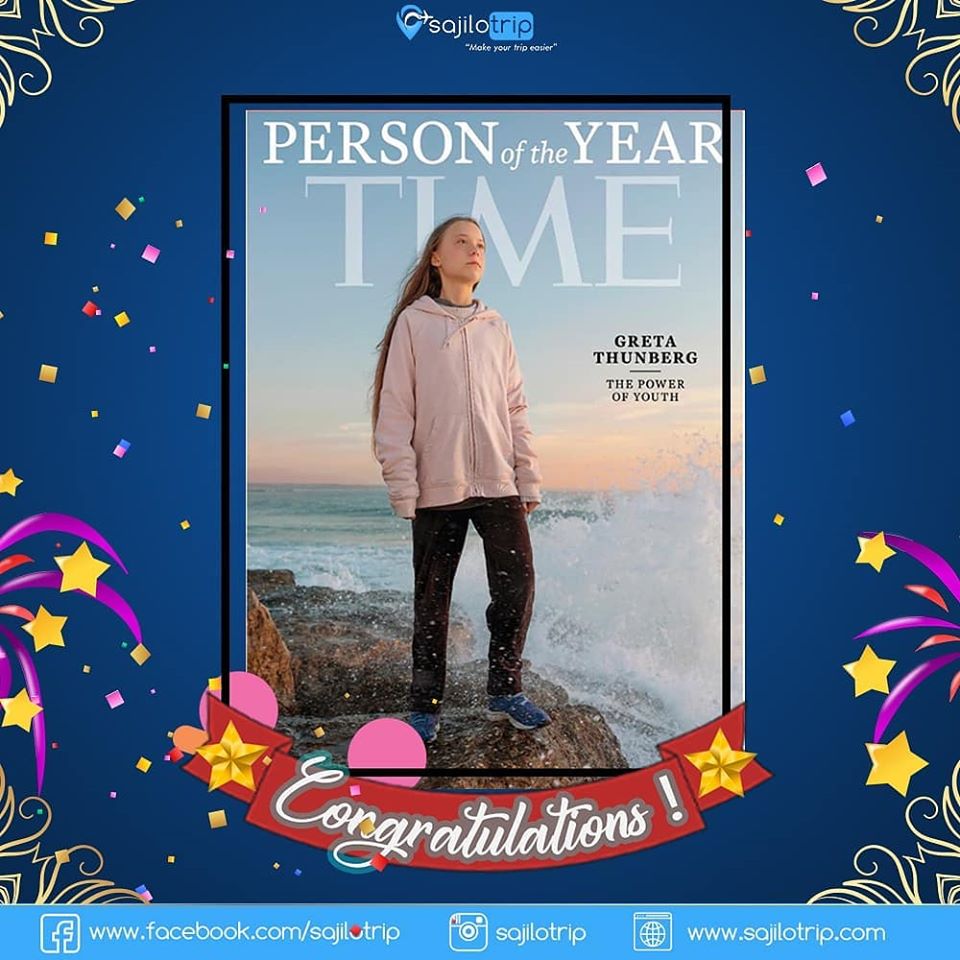 SajiloTrip's tweet photo. Did you know @gretathunberg has been named @time's 2019 person of the year for her revolutionizing climate activist work? 😯
.
.
On that happy note, Team Sajilo Trip would like to express its good words and felicitations. Go Greta go! 😊

#sajilotrip #makeyourtripeasier https://t.co/V0wzzsUYww