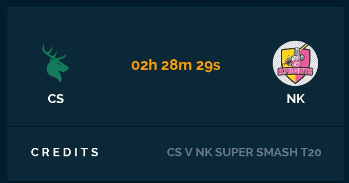 cricduel's tweet photo. #SuperSmash League starting today.
Get ready with your #cricduel teams here - https://t.co/FDdavRi7Yr
#NKvCD #CDvNK #CSvNK #NKvCS https://t.co/SCW0wXQrfI