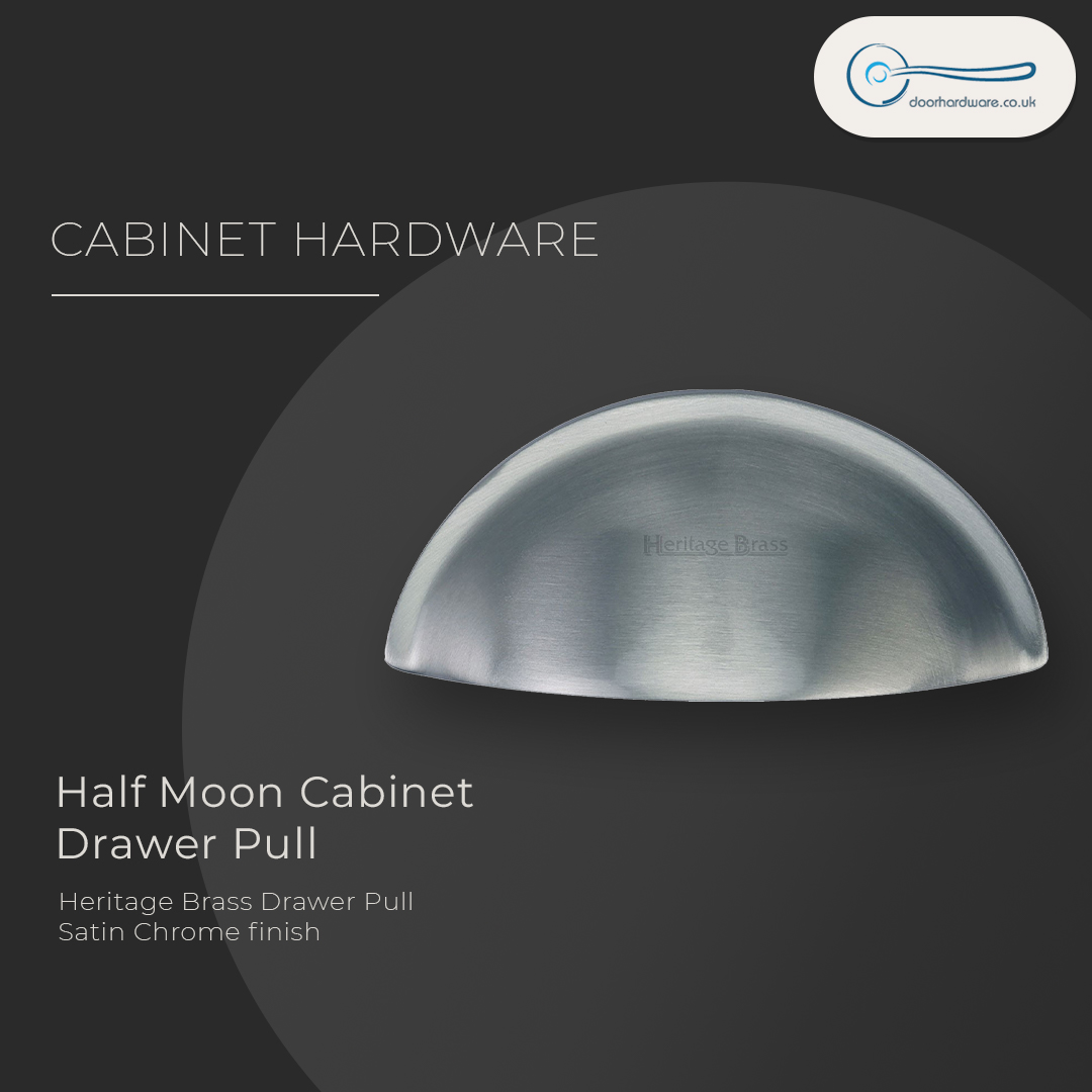 doorhardwareUK's tweet photo. HALF MOON CABINET DRAWER PULL
Heritage Brass Drawer Pull Satin Chrome finish
Visit us: https://t.co/9AnuP2Lc7o
.
.
#doorhardware #HeritageBrass #BrassDrawer #SolidBrass #SatinChrome #polished #contemporary #surfaces #exposing #Cabinetdrawer #Cabinet https://t.co/VthknPvqVV