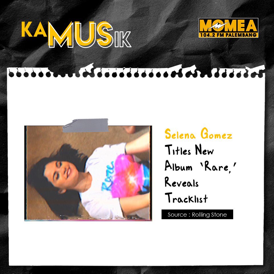 MomeafmPLM's tweet photo. Selena Gomez Titles New Album ‘Rare,’ Reveals Tracklist
read more : https://t.co/YQHYIvPwAc
——
#Rare
#SelenaGomez
#KamusMusik
#MOMEAfm
——
source: @RollingStone https://t.co/BRFYOfjfri