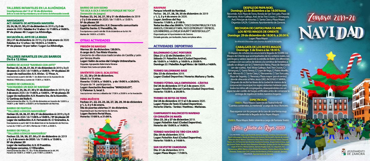 ZamoraJoven's tweet photo. PROGRAMA DE NAVIDAD 2019/20 https://t.co/7rHhpE8JIP