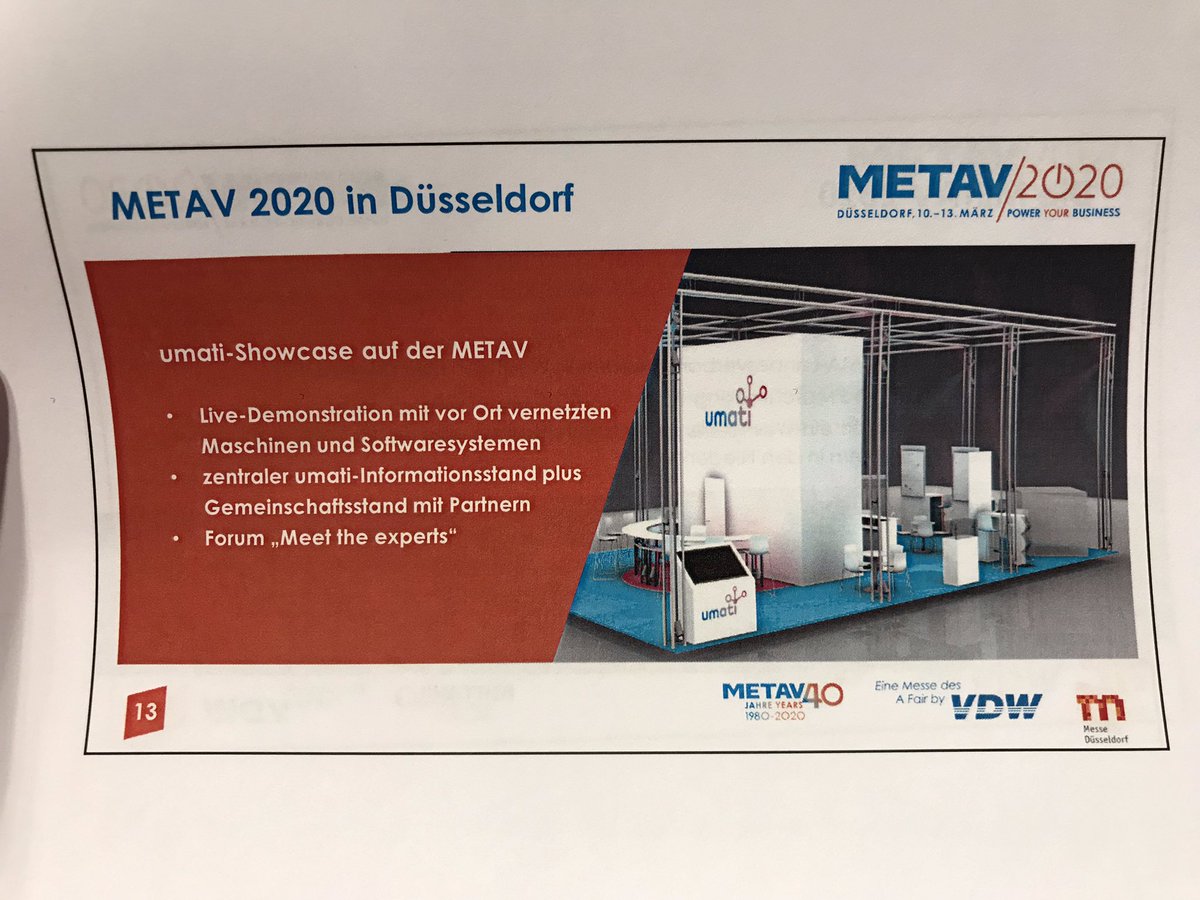 METAVonline's tweet photo. Einige Highlights zur #METAV2020: #umati zeigt einen Showcase und lockt mit einem Gemeinschaftsstand, ein Netzwerktag BeNeLux bringt Kunden aus den stärksten ausländischen Besuchernationen mit Ausstllern zusammen, #CyberSecurity und Spanntechnik werden stark vertreten sein. https://t.co/AarSfETMNQ