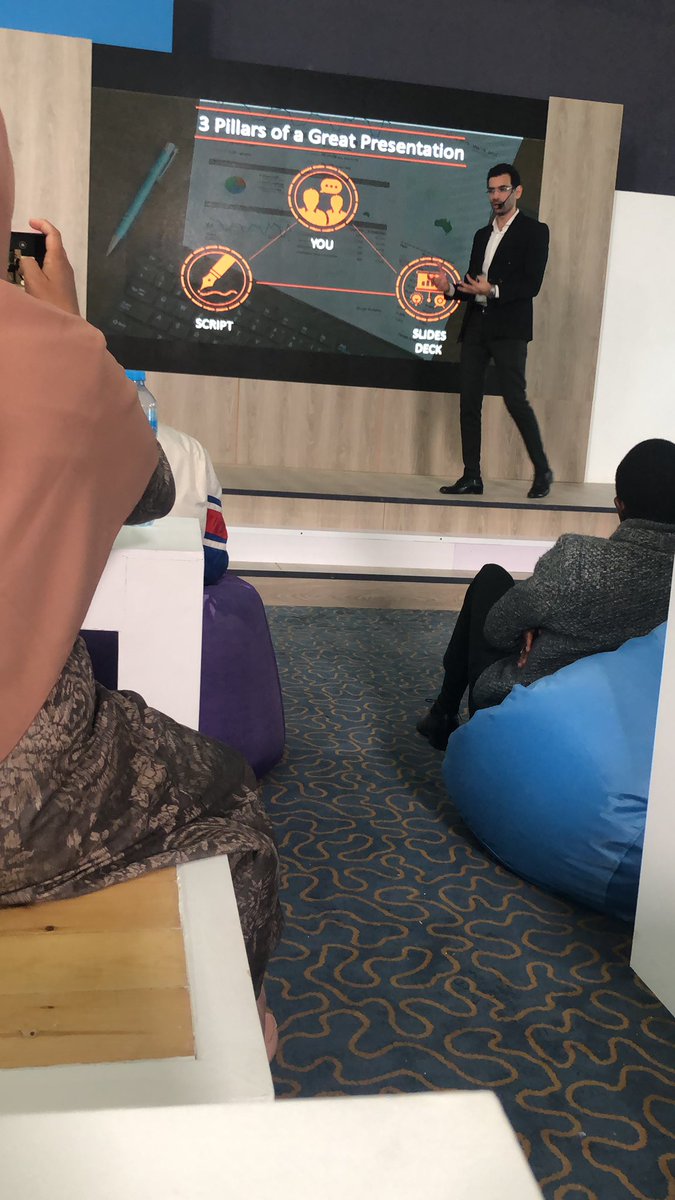 aderayD's tweet photo. The three pillars of a great presentation.

Workshop #Day2: @TIEC_Egypt 
The Art of pitching #worklabs  @wyf2019
@vicfoldrecycler @wastebazaar 
@wyfegypt #Wyflabs #youth #egypt2019
#sharmalsheikh #WYF https://t.co/LVtnTKtDVn