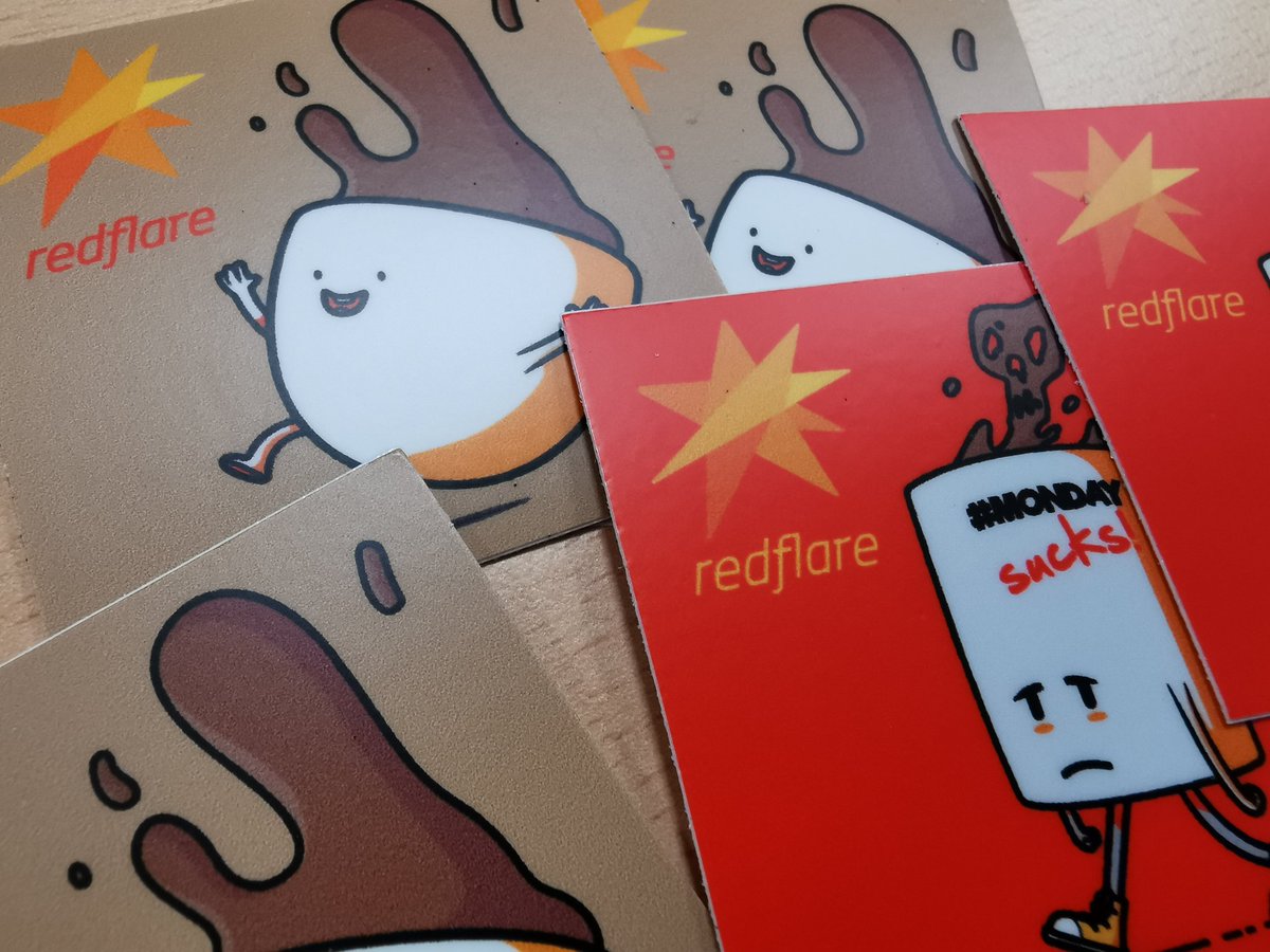 RedflareC's tweet image. Took delivery of the laptop stickers today. Awesome! Who'd like one?
#coffeecode #coffee #developerlife #startups #PowerUp #laptopstickers #laptopsticker #entrepreneurlife