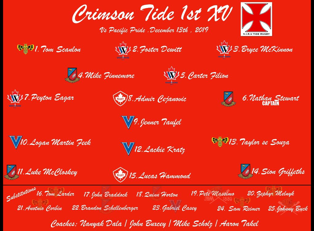 VICrimsonTide's tweet photo. 6:30pm kick off at Westhills! Come out and support Vancouver Island Rugby! @BCRugbyNews @RugbyCanada @BCRugbyNews https://t.co/Q2h8r4YNim