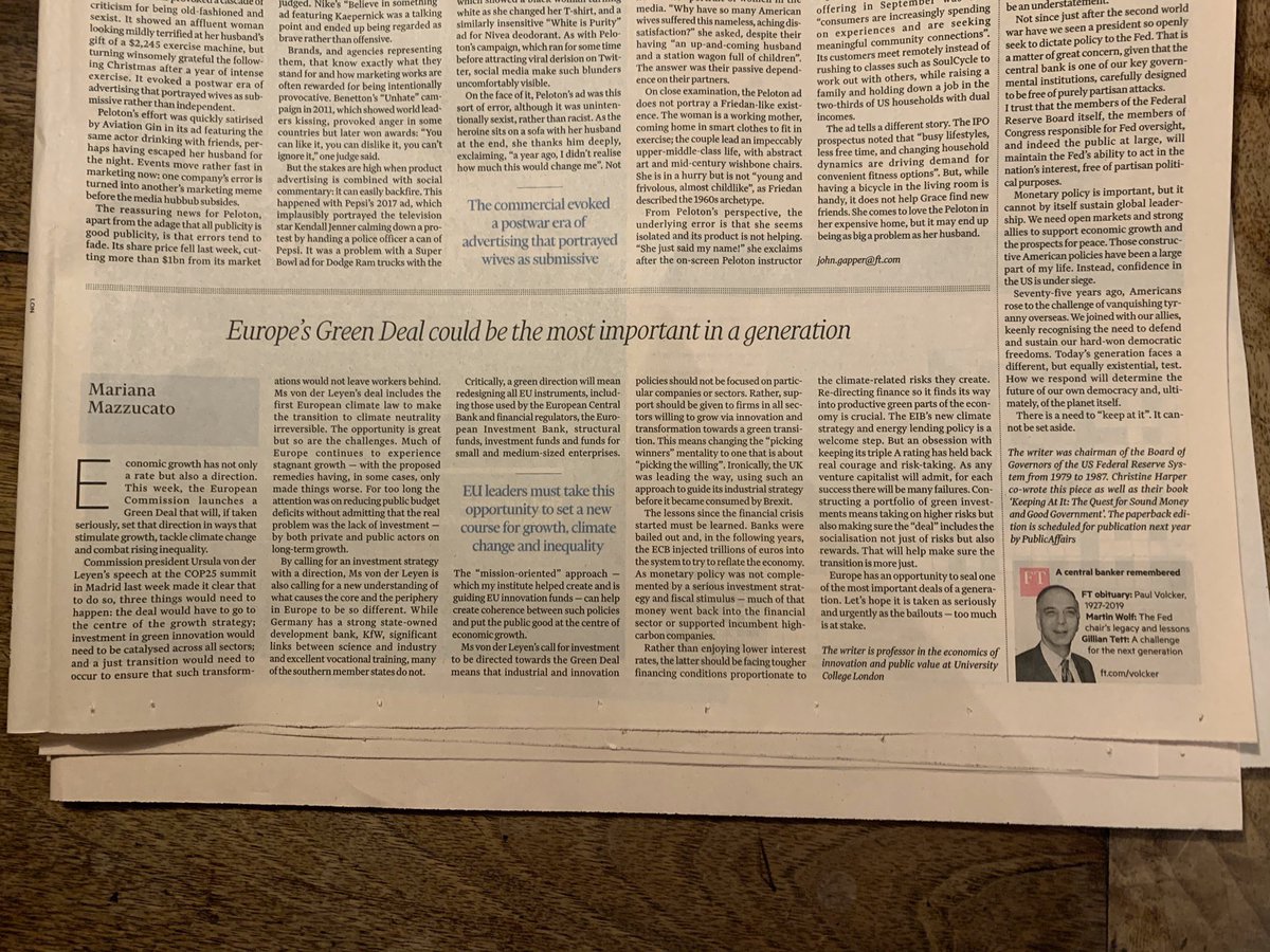 While Britain wakes up to a provincial &amp; bureaucratic nightmare, EU wakes up to ambitious Green Deal that marks way to a greener future for its citizens with all the dynamic forward looking debate that it entails. Invest, innovate &amp; deliberate. Get ready! ft.com/content/2f5bbd…