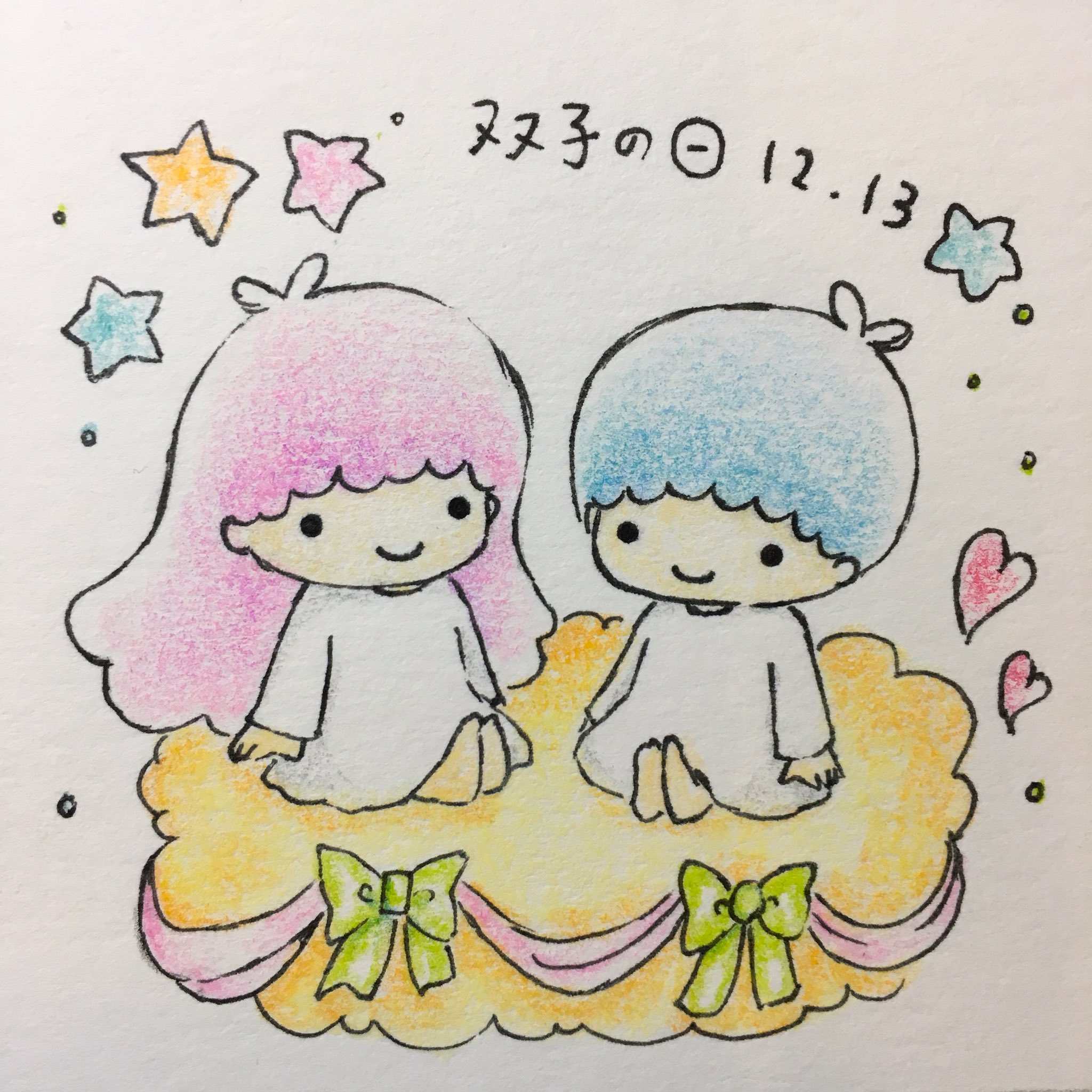 キキララのファンアート（手描きイラスト）