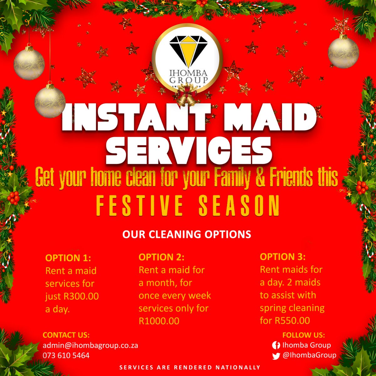 After these heavy rains you definitely gonna need someone to come help you clean your house. Contact <a href="/ihombagroup/">Ihomba Group</a> and get instant help #FridayThe13th