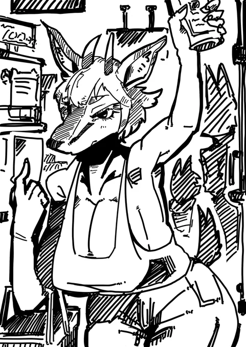 落書き
ガゼルさんスーパーで買い物 #kemono 