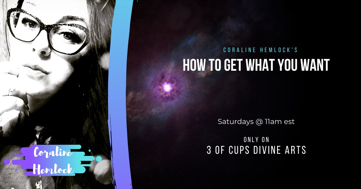 🌟🌟 New Episode Saturday @ 11am on 3 of Cups Divine Art🌟🌟
Join me this Saturday to learn how to manifest  the life you want. From jobs to cars to money to love NOTHING is out of your reach. Grab some coffee and meet with me on FB at 3 of Cups Divine Arts.