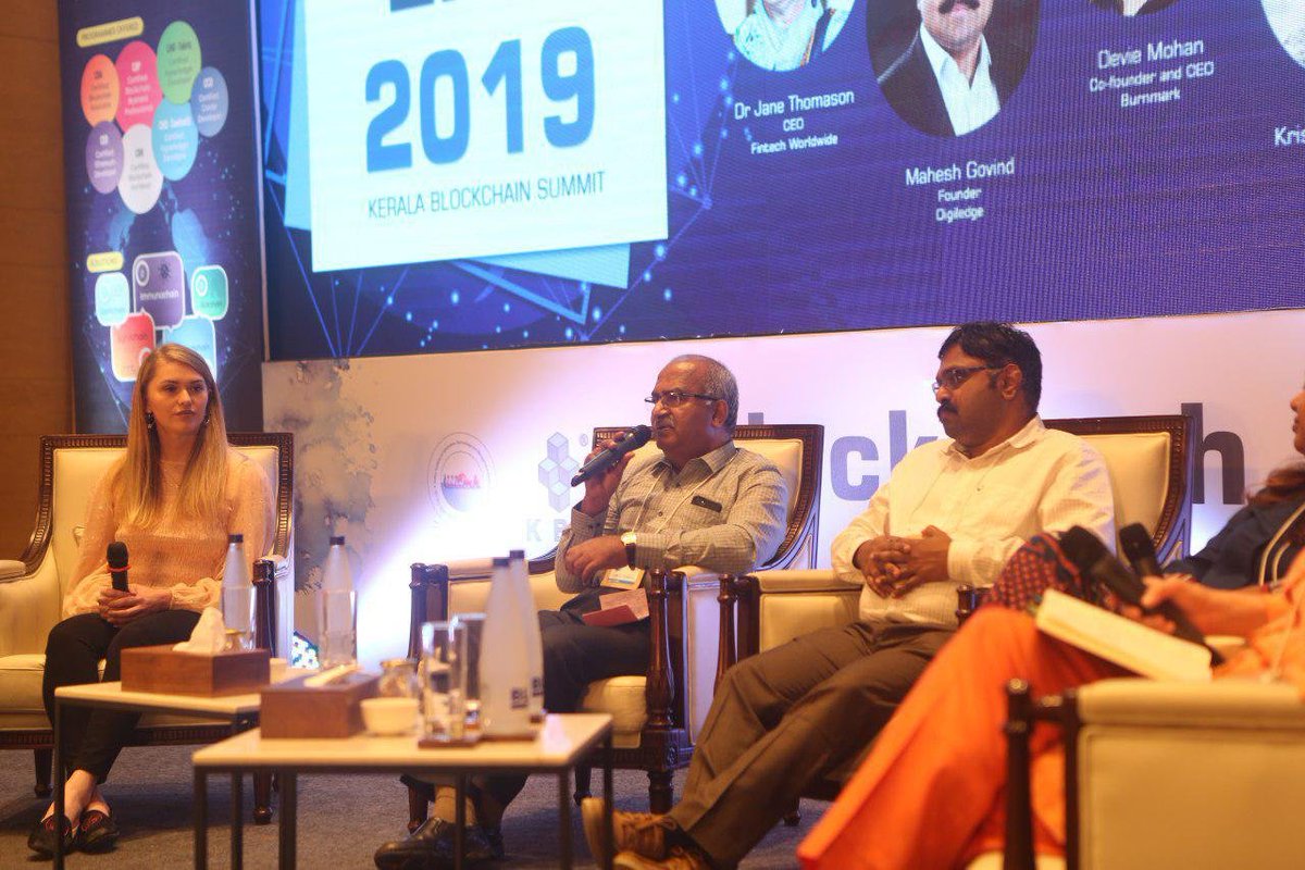 kbaiiitmk's tweet photo. BlockHash Live 2019
Panel Discussion - Blockchain in Fintech
Dr Jane Thomason, Devie Mohan, Mahesh Govind, Krishnan Neelakantan, Devi Prasad Choudhury, Georgia Fairweather

#blockchain #Hyperledger #kochi #kbaiiitmk #blockhashlive #india #summit #paneldiscussion #fintech https://t.co/BZVtNZfTb9