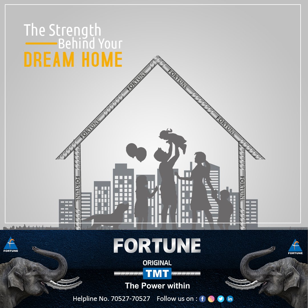 FortuneTmt's tweet photo. The strength behind your dream home!
#fortunegroup #engineer #architect #tmtbars #strength #fortunetmt #fortunegroup #fortunetmtbars https://t.co/85nRxp4iq6