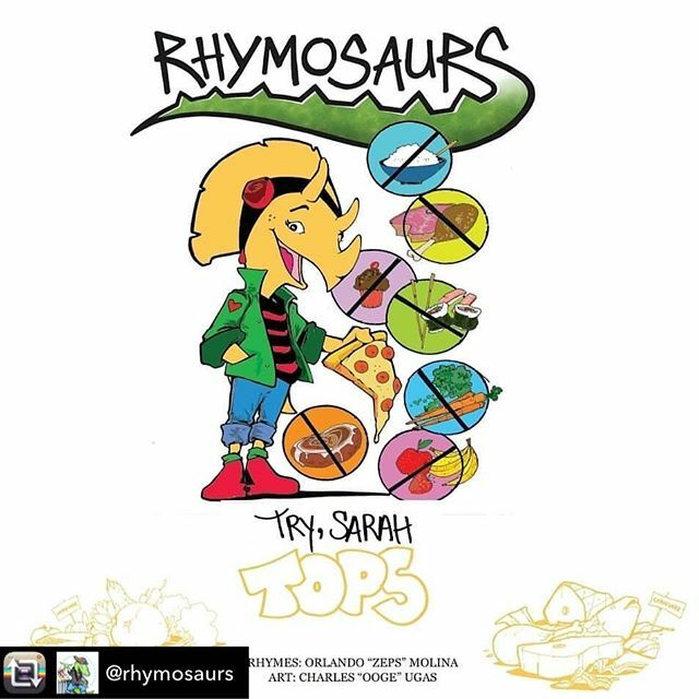 Repost from @rhymosaurs using @RepostRegramApp - Who is ready for #Rhymosaurs Book 3??? 🦖📚🍕🍗🥓🥙🥑🥦🥬🥕
#SarahTops #TrySarahTops #KidsBook #HipHopEducation 🎨@ooge3600 💻@mezdez24 ift.tt/2PK9CyI