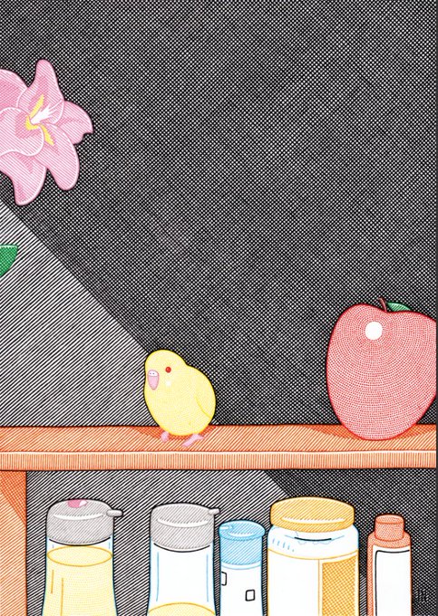 「夜の月」という題の絵です。この絵も日本のどこかへ。お元気で。 
