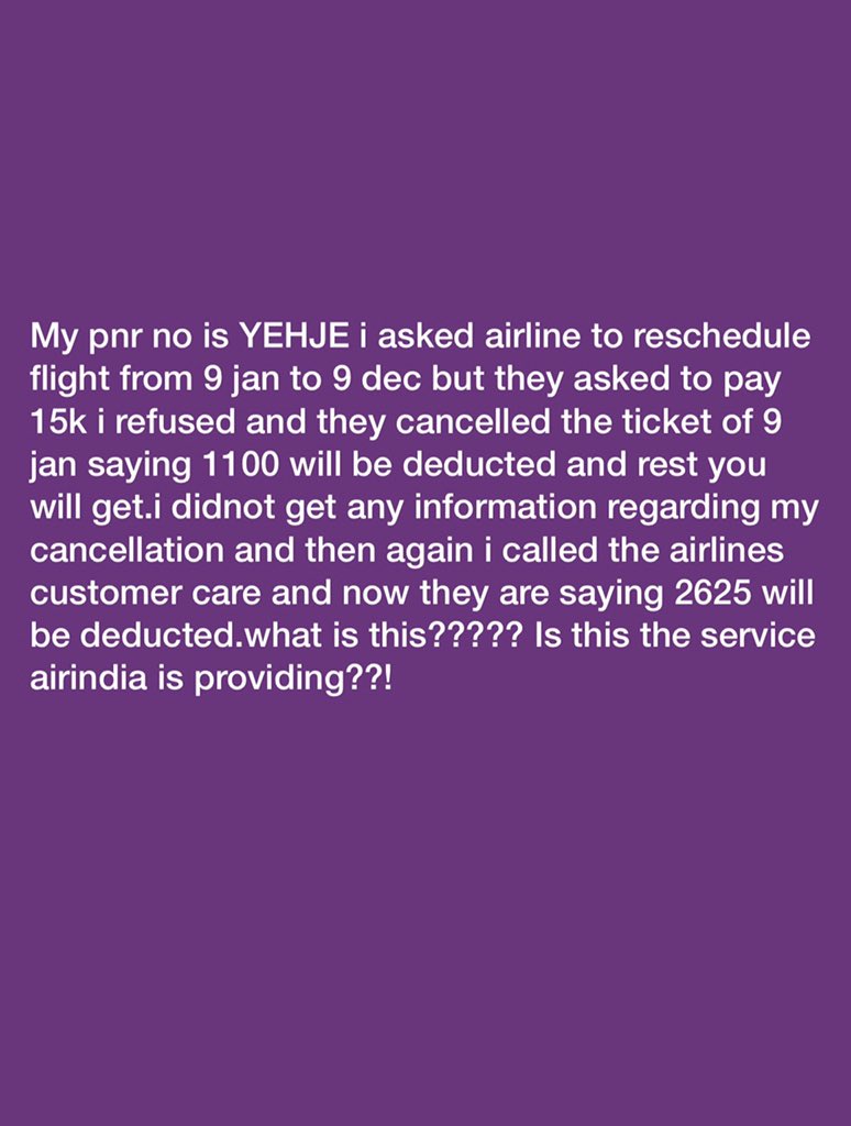 komalgupta7892's tweet photo. @airindiain 
Even i mailed to https://t.co/SfL8bo2lXK four days ago but didnt get a reply till now.... https://t.co/22DQ5vguMb