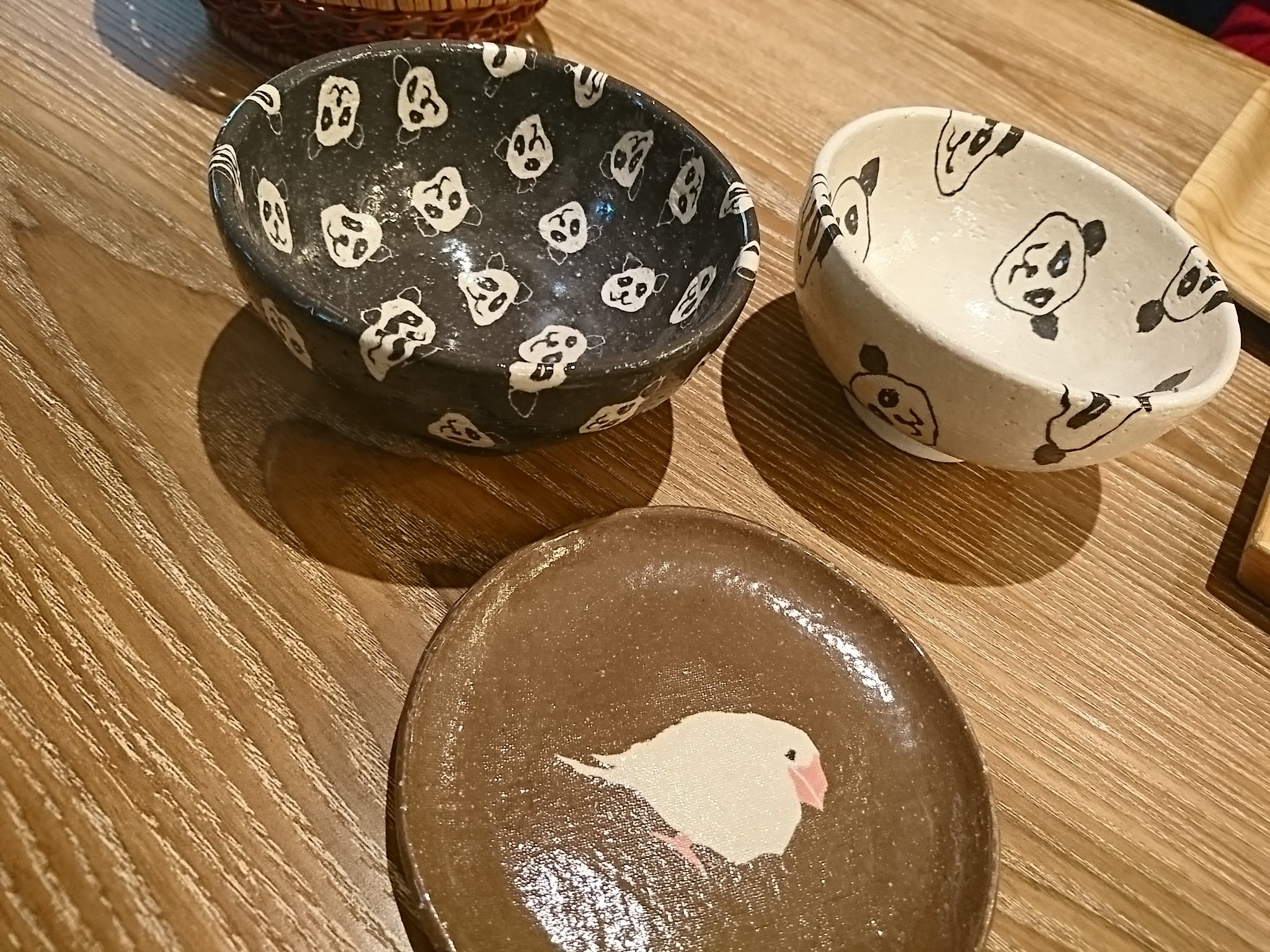 水野智路 パンダ小皿Ω