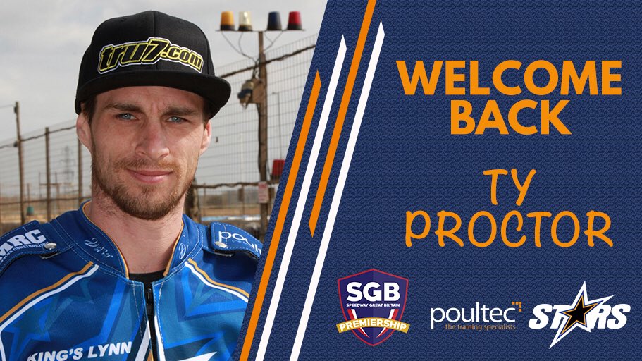 KLSpeedway's tweet photo. 🚨 BREAKING NEWS |

KING’S Lynn have brought back Ty Proctor for next season – and he’s got unfinished business with the club.

Full story to follow shortly...

#WelcomeBackTy⭐️ https://t.co/M4FJDy9W0Q