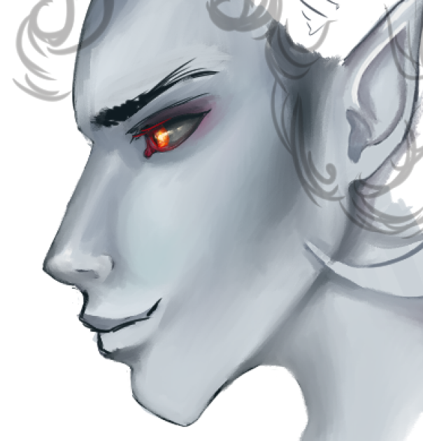 LoriAKrell's tweet photo. Just an in-progress blip of a tiefling! https://t.co/Oqhw6RVXUL