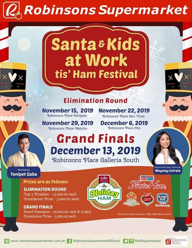 MayWardOfficial's tweet photo. Catch Maymay Entrata at Robinsons Galleria South this afternoon for the Grand Finals of Santa &amp; Kids At Work tis’ Ham Festival. 

Official hashtag for Maymay today:

#MaymayAtRobGalleriaSouth

@maymayentrata07 @Barber_Edward_ https://t.co/DVYFqNchCW