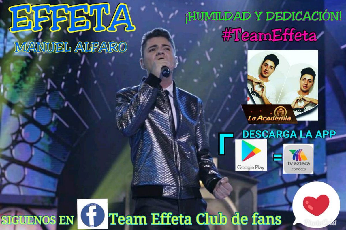 TeamEffeta's tweet photo. EFFETA YO CREO EN TI.... ❤👏
'Humilidad, Trabajo y Dedicación'  
VOTA POR EFFETA  @lacademiaazteca 
#TeamEffeta https://t.co/GQxPxxJ2Du
