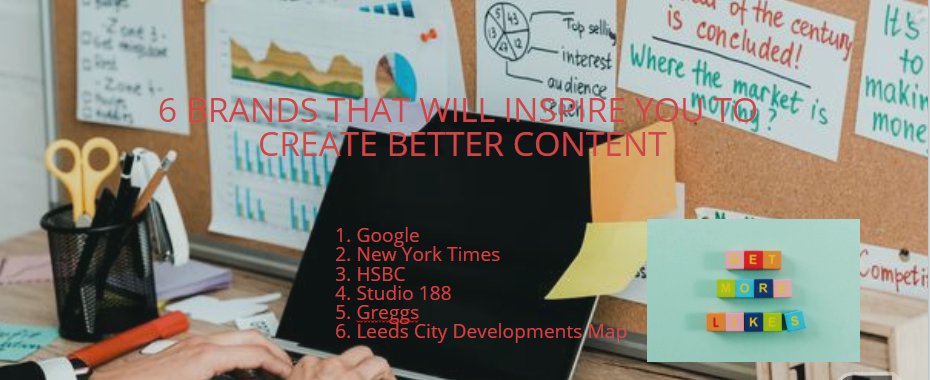 6 Brands That Will Inspire You to Create Better Content
#socialmediamarketing #marketing #socialmedia #digitalmarketing #marketingdigital #smallbusiness #social #seo #marketingstrategy #networkmarketing #internetmarketing