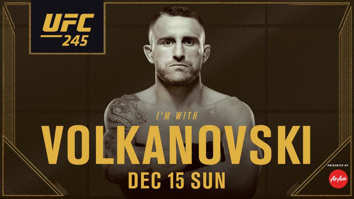 RT if you're with <a href="/alexvolkanovski/">Alex Volkanovski</a>! #UFC245 is LIVE this Sunday on PPV ⏰