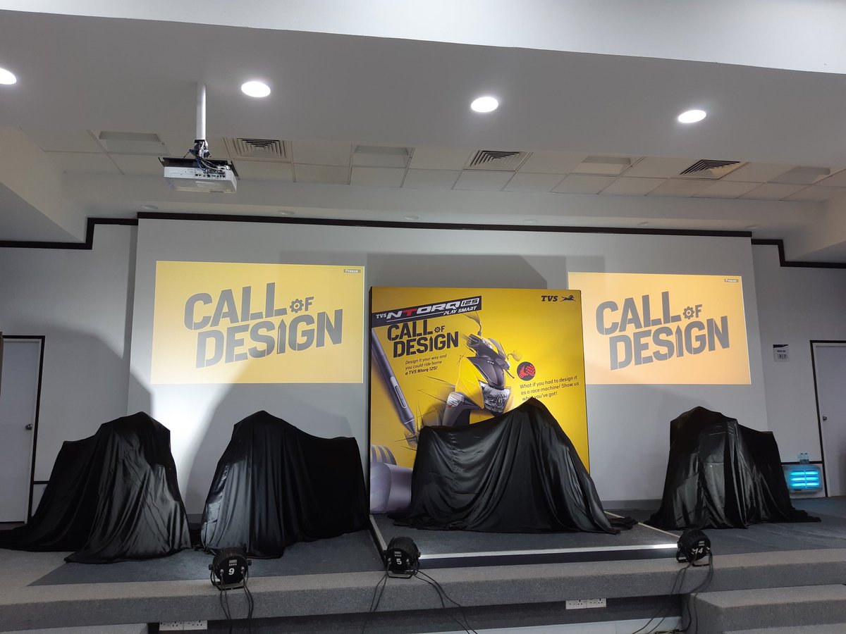 Zigwheels's tweet photo. We're at @tvsmotorcompany 's campus in Hosur and there's something interesting coming up! Stay tuned for updates! #Ntorqcallofdesign #inthendgame https://t.co/hgfHeBttlf