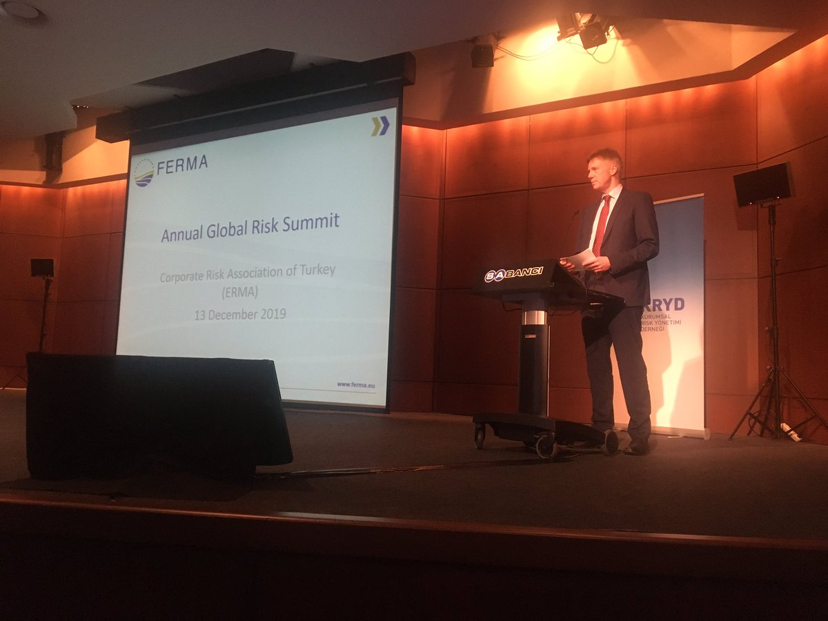 FERMA President Mr.Dirk Wegener speaks in Global Risk Summit 2020 by ERMA, Istanbul, Turkey. <a href="/FERMARISK/">FERMA</a>