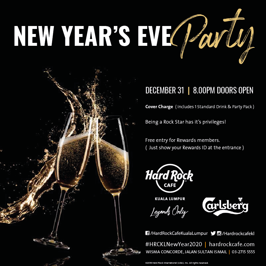 LETS PAARTY! Ring in 2020 with us at Hard Rock Cafe Kuala Lumpur!
#NYE #NYE2020 #hardrockcafe #hardrockcafekualalumpur #hardrockcafekl