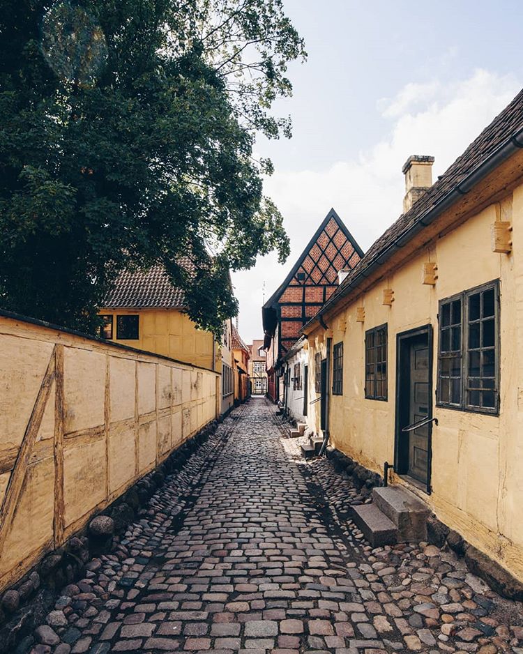 To preserve the privacy and quiet of people living next to it and to make a street feel "whole" build walls, hedges, fences, portals etc., of local materials to fill in and cover any "gaps", as here in  #Lüneburg,  #Germany and  #Odense,  #Denmark.  #GoodUrbanism