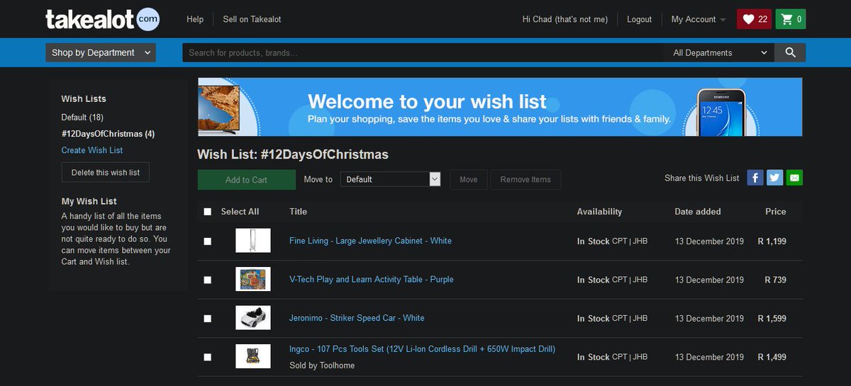 #947TakeALot
Hope you all are having a fantastic morning.

I was recently retrenched, so family is a bit cash strapped for the holidays. Pretty please assist me with getting something for my hard working wife and our 1 year 10 month old little monster.