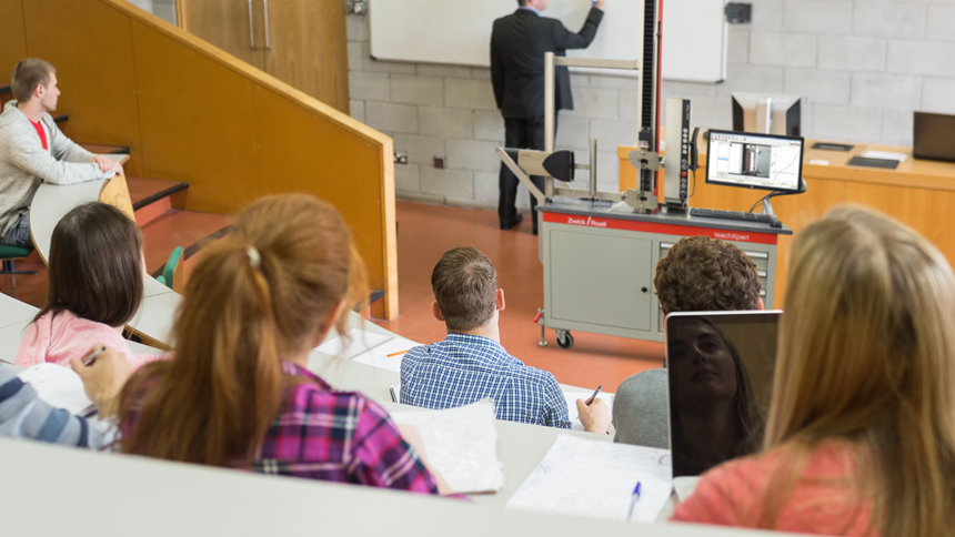 ZwickRoellGroup's tweet image. So that theory and practice can be better connected in the future. #teachXpert – The complete package for every Lecture lnkd.in/dKNHxrw #ZwickRoell #IntelligentTesting #Academia