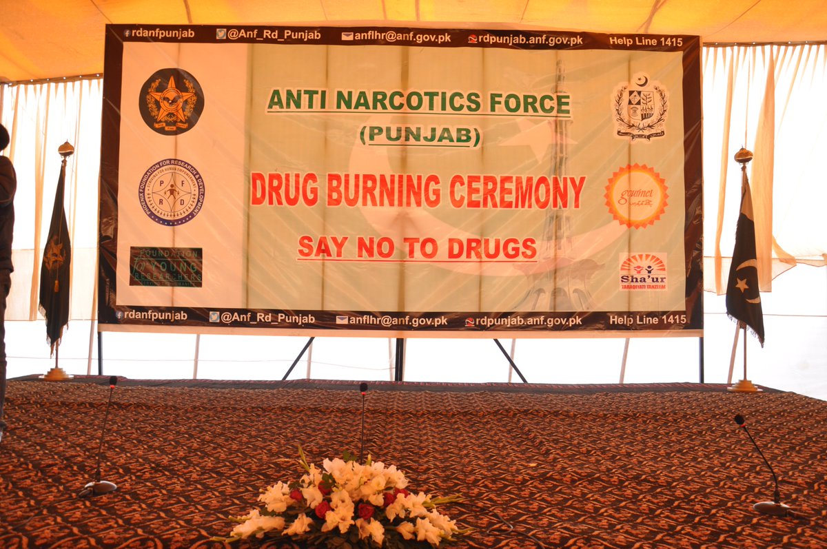 anf_rd's tweet photo. Drug Burning Ceremony - 2019 Held at Paragon City, Barki Road Lahore https://t.co/aPbzxJNqz0