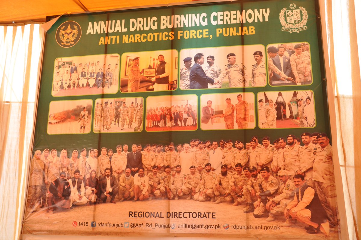 anf_rd's tweet photo. Drug Burning Ceremony - 2019 Held at Paragon City, Barki Road Lahore https://t.co/aPbzxJNqz0